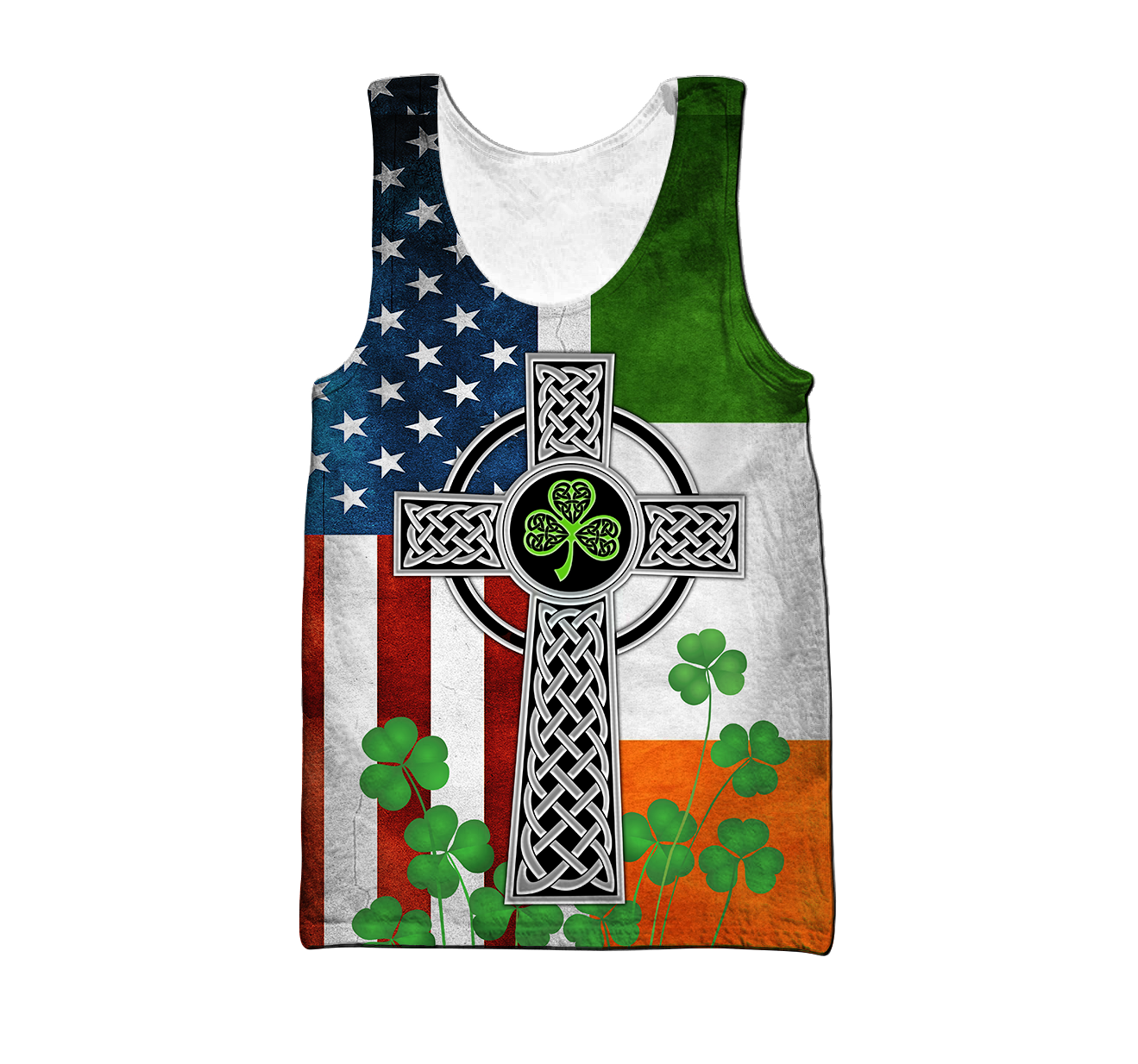 Irish Celtic Knot Cross St.Patrick day 3D Design print shirts