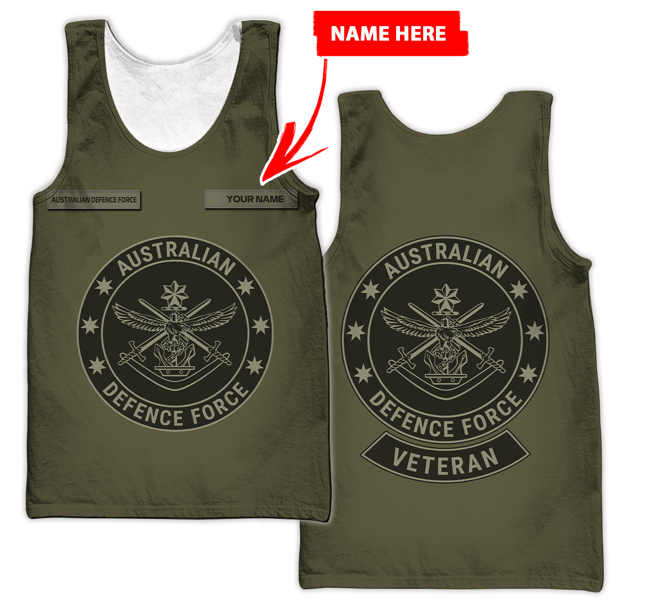 Personalized Australian Defence Force ADF Veteran 3D All Over Printed Unisex Hoodie