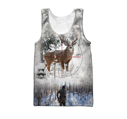 Hunting Deer Snow Camo Unisex Shirts