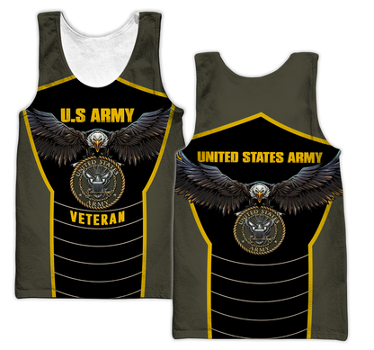 U.S Army veteran Eagle Pride design 3d print shirts Proud Military