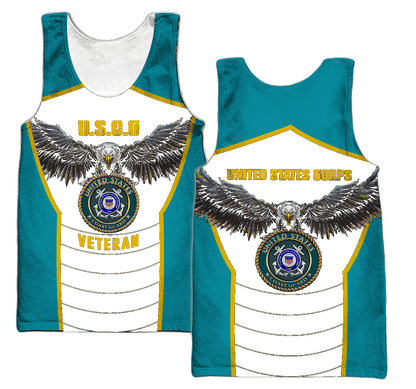 U.S Coast Guard veteran Eagle Pride design 3d print shirts Proud Military