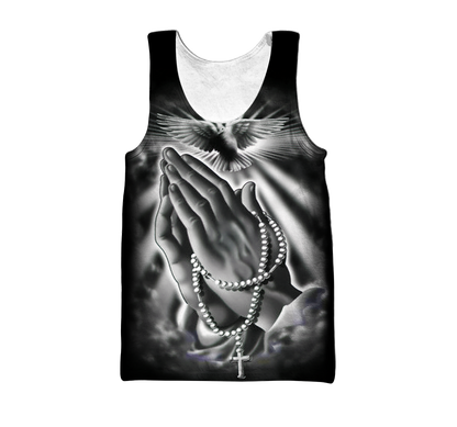 Jesus Christ Bless Hand 3D Printed Hoodie, T-Shirt for Men and Women