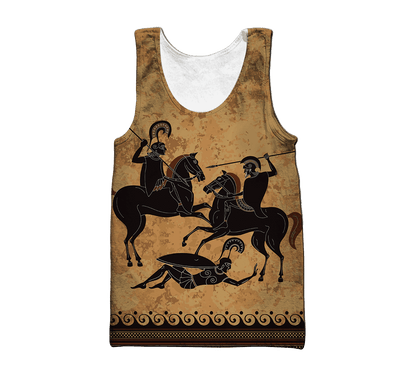 Ancient greece warrior Greek Mythology 3D print shirts