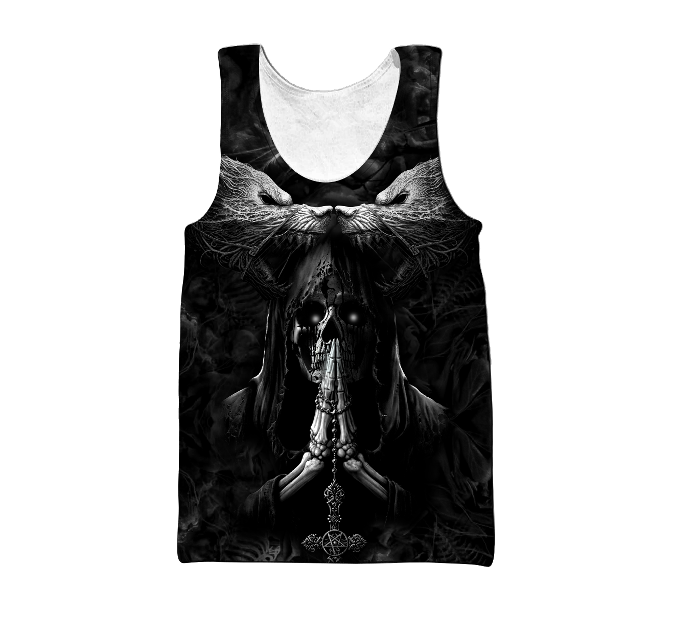 Skull 3D All Over Printed Unisex Shirts Wolf Skull