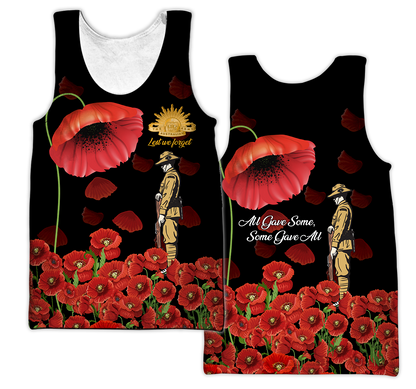 Anzac Day Lest We Forget 3D All Over Printed Shirts DA19022104