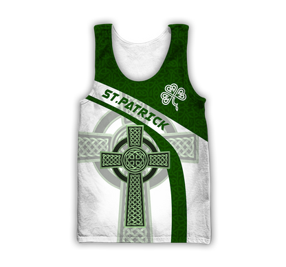 Irish Celtic Knot Cross St.Patrick day 3D Design print shirts