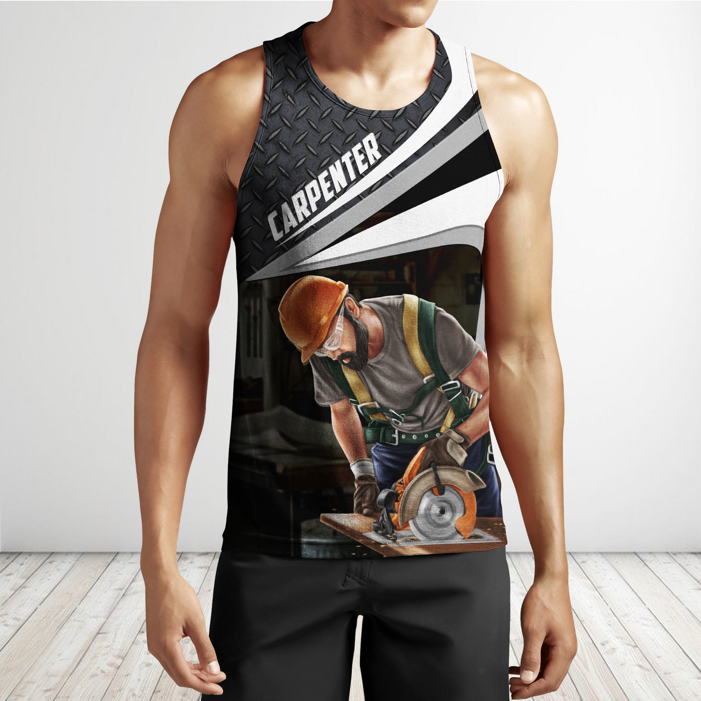 Personalized Name Carpenter 3D All Over Printed Unisex Shirts Metal Pattern Ver5