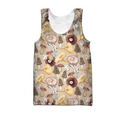 Edible mushroom Pattern 3d print shirts