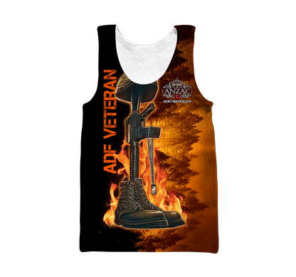 Honor the fallen ADF Veteran 3D print shirts