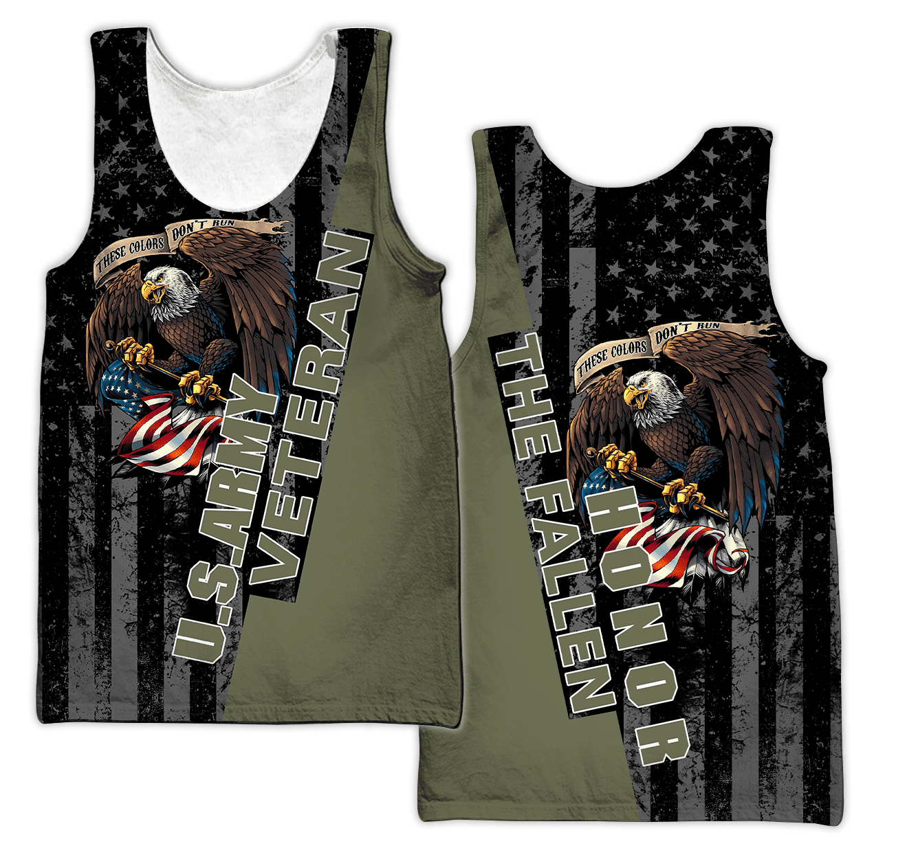 Custom name US Army Veteran Honor the fallen 3d printed shirts Proud Military