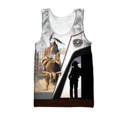 Personalized Name Bull Riding 3D All Over Printed Unisex Shirts Ride The Bull