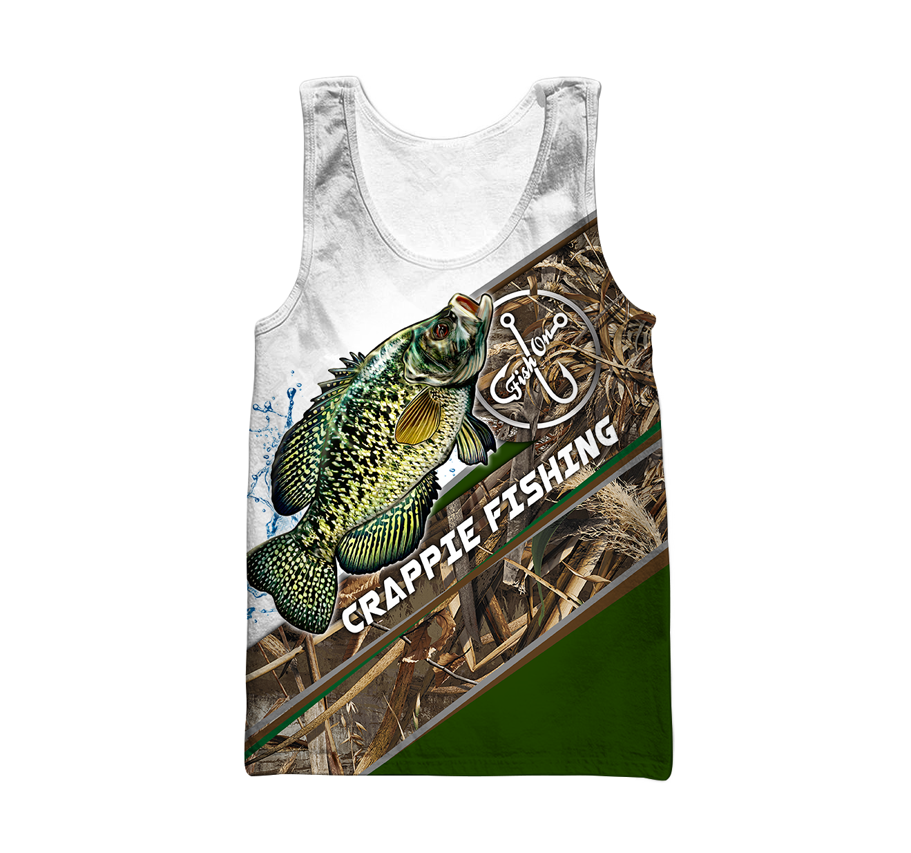 Custom name Crappie Fishing camo 3D print shirts