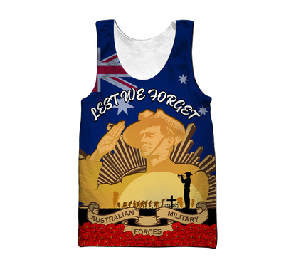 Premium Anzac Day Lest We Forget 3D All Over Printed Unisex