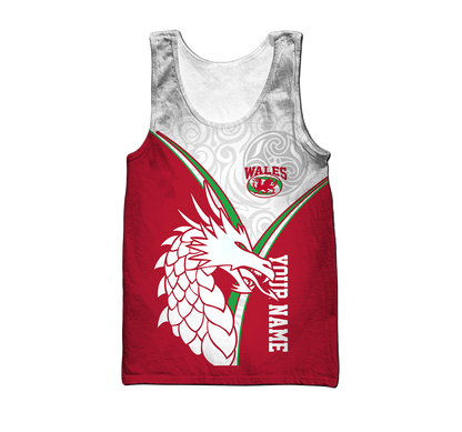 Premium Personalized 3D Printed Wales Dragon Shirts MEI