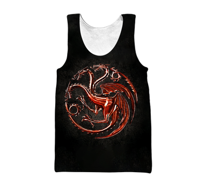 Premium Unisex All Over Printed Red Dragon Tatoo Shirts MEI
