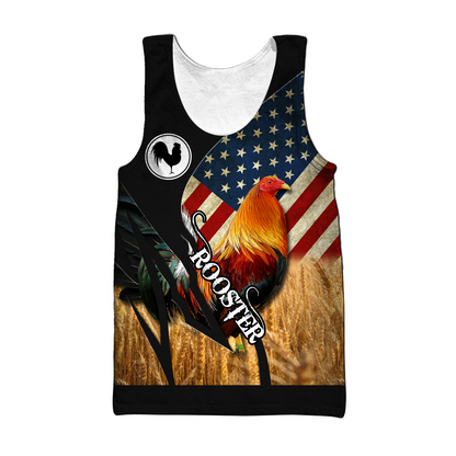Personalized American Rooster 3D Printed Unisex Shirt
