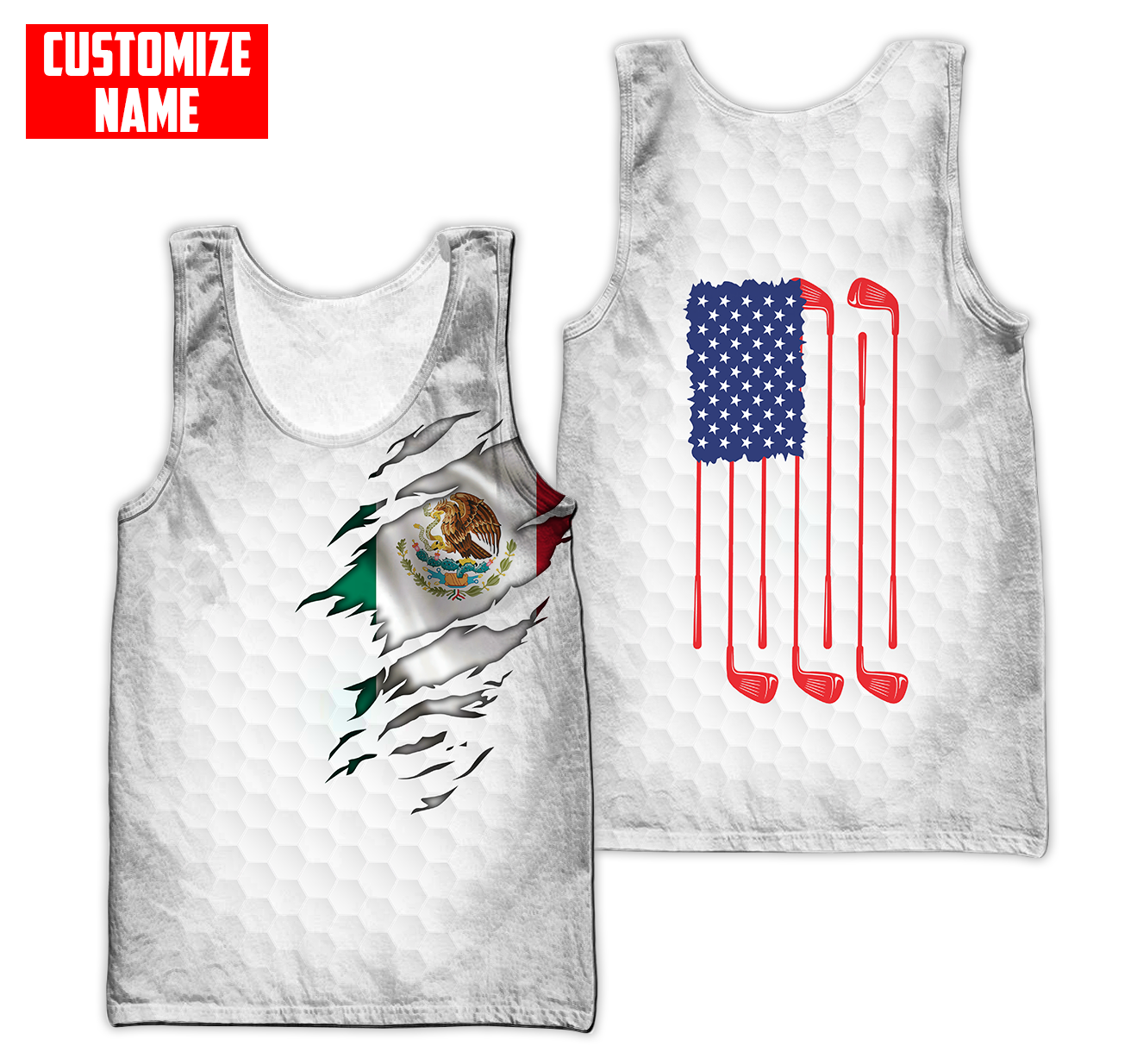 Persionalized Mexico 3D All Over Printed Unisex Shirts
