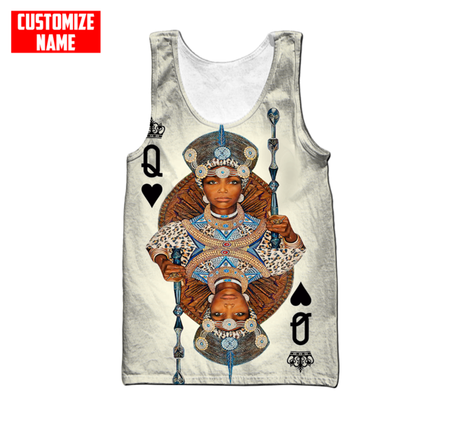 African Culture Black Queen Zulu Unisex Hoodie ML Personalize Name