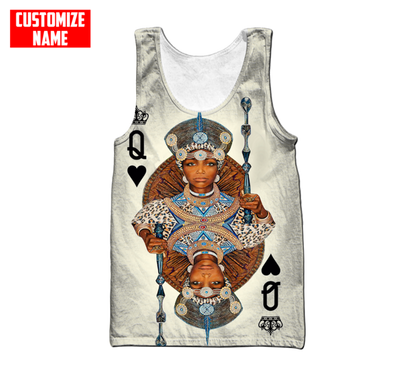 African Culture Black Queen Zulu Unisex Hoodie ML Personalize Name