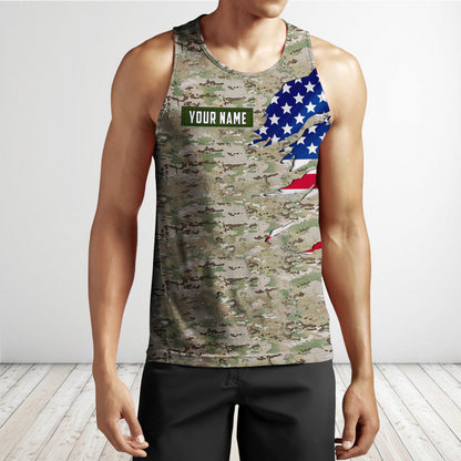 Remembrance The United States Camo Soldier 3D print shirts Proud Military