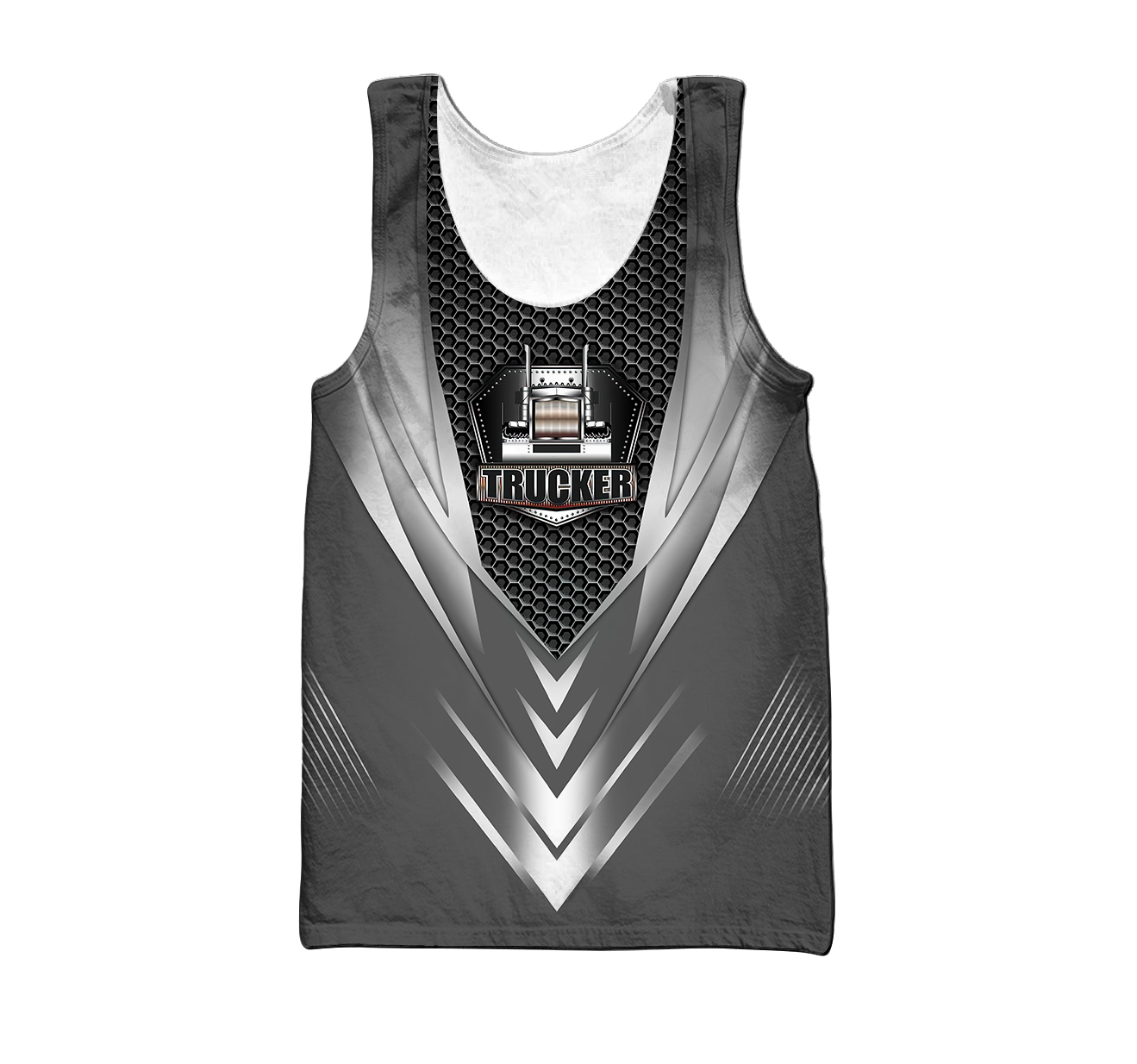 Premium Truck Driver Unisex 3D All Over Printed Grey Shirts MEI