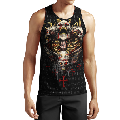 Red Eyes Skull Hoodie For Men And Women