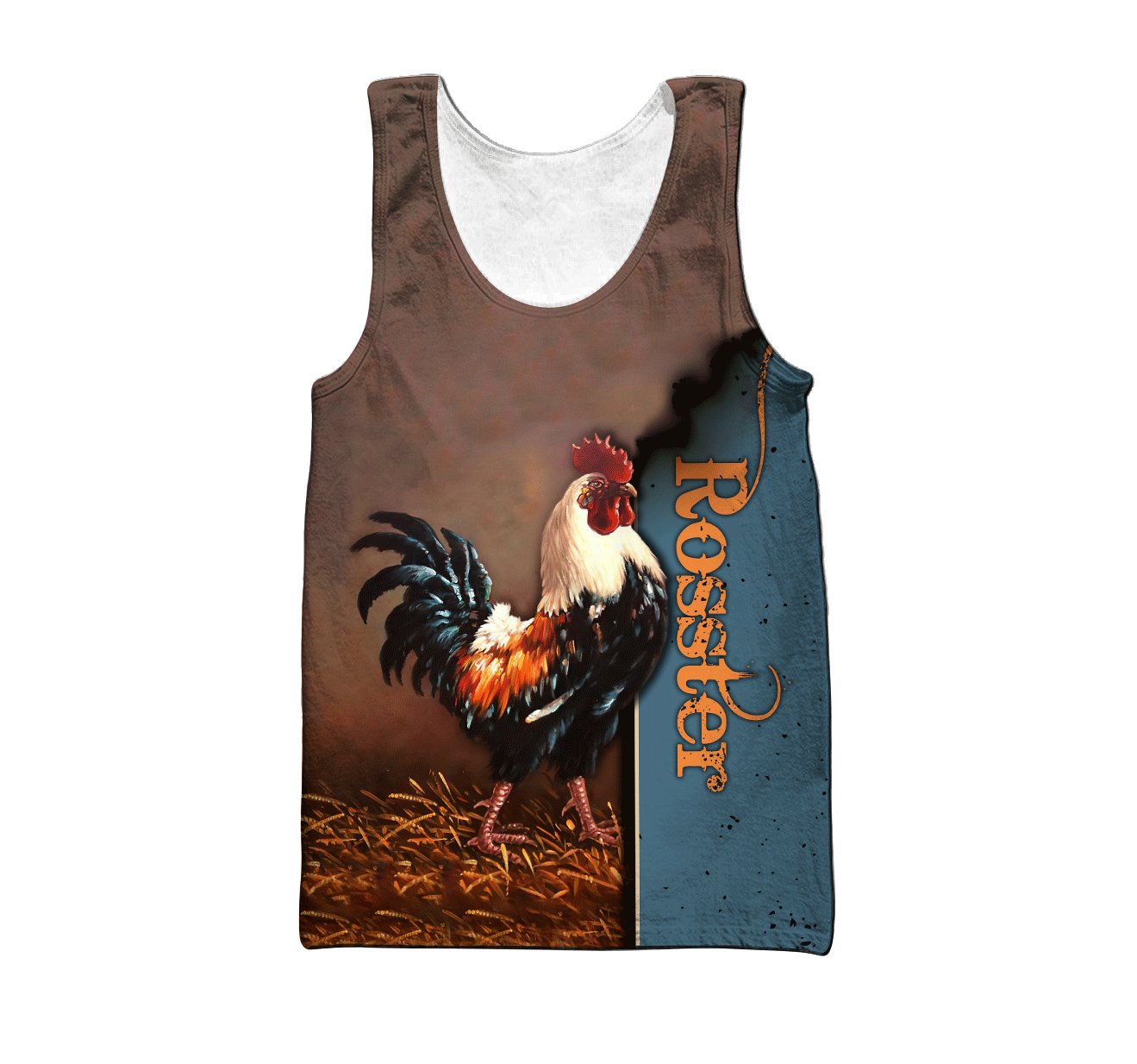 Rooster 3D All Over Printed Unisex Deluxe Hoodie ML