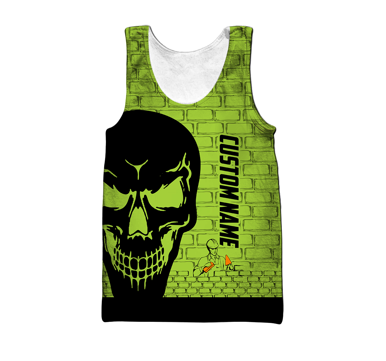 Premium Unisex Hoodie Customize Bricklayer Skull ML