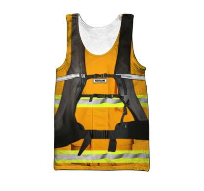 Customize Name Firefighter 3D All Printed Hoodie For Men And Women