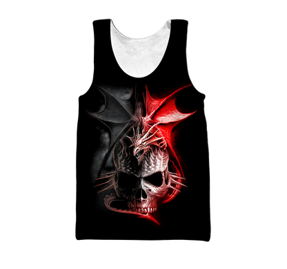 Dragon Skull 3D Hoodie Shirt For Men And Women Custom Name