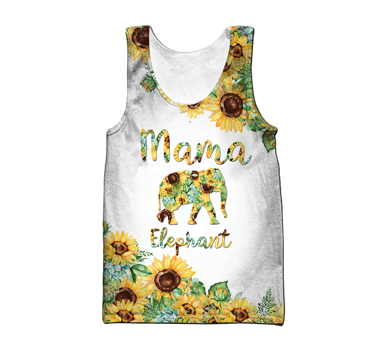 Mama Elephant Sunflower - Mother's Day Gift 3D Unisex Shirt