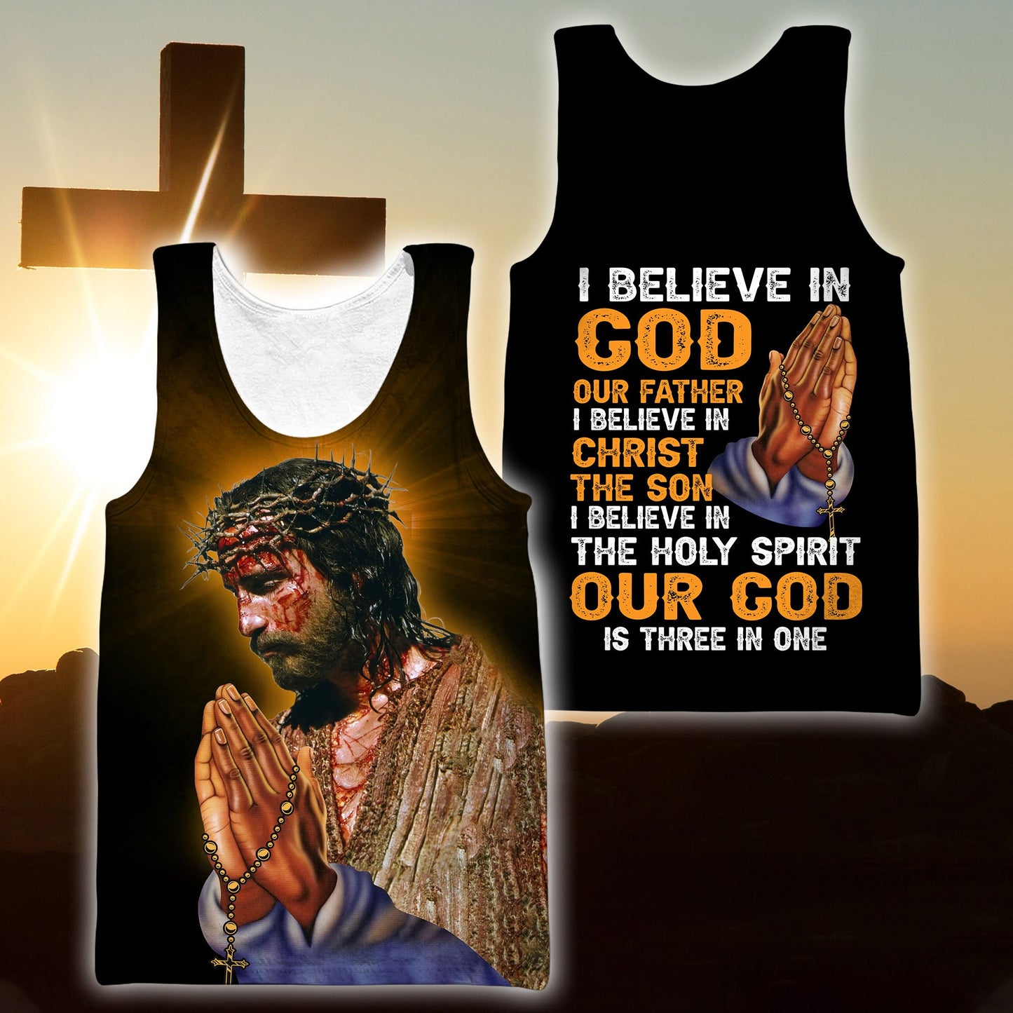 Premium Christian Jesus Easter 3D All Over Printed Unisex Shirts