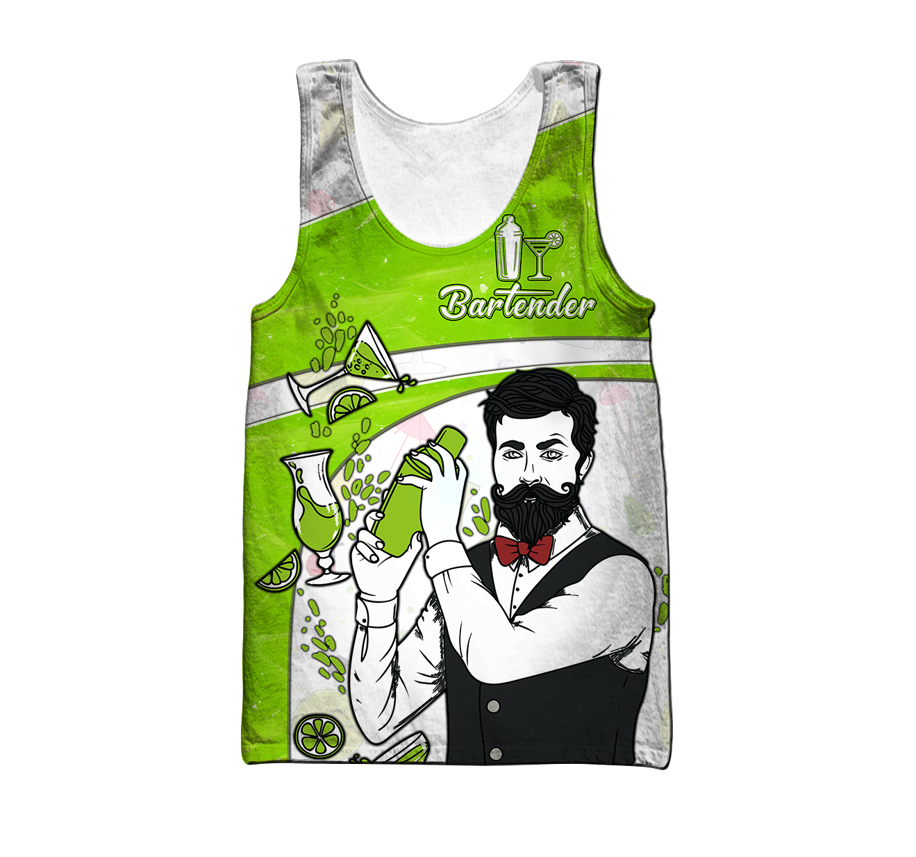 Customize 3D All Over Printed Bartender for men DA19052105