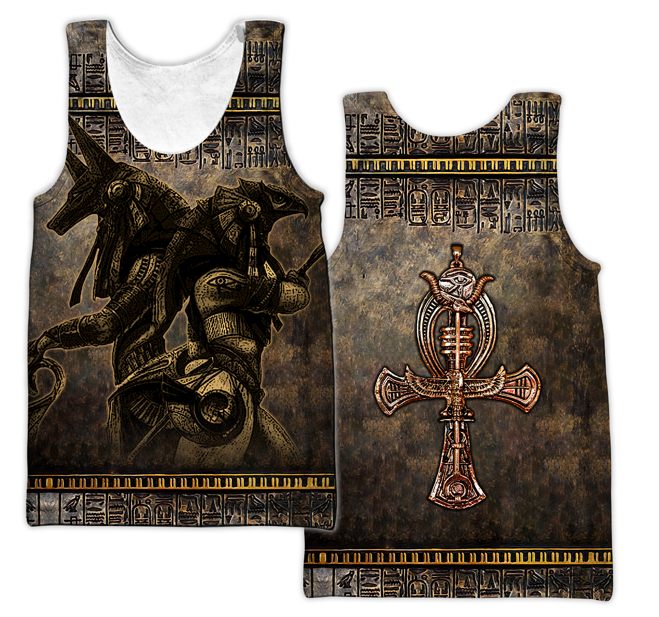 Custom name Ancient Egyptian Ankh key of life 3D design print shirts