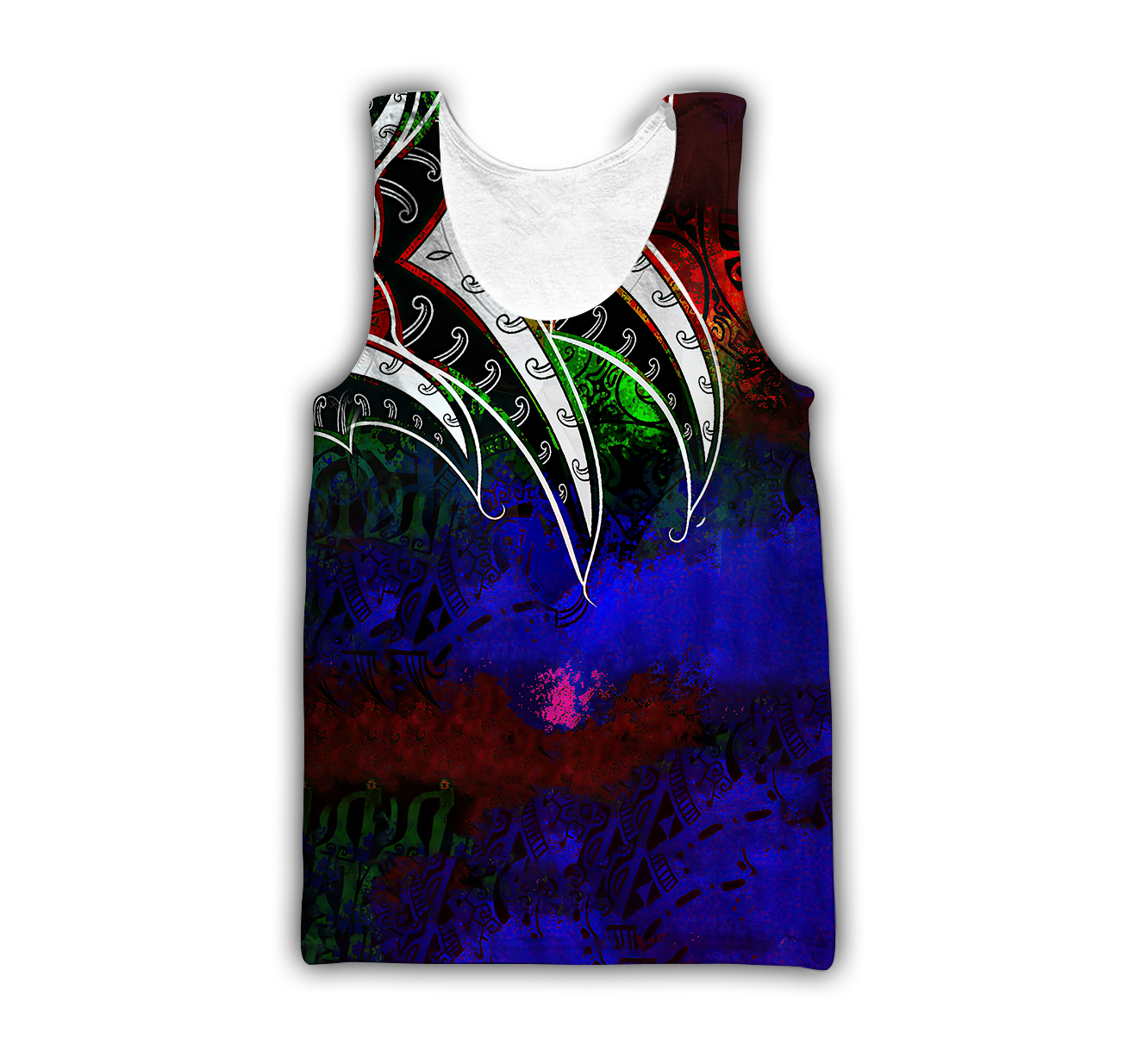 Amazing Polynesian Tattoo And Color Unisex Deluxe Hoodie ML