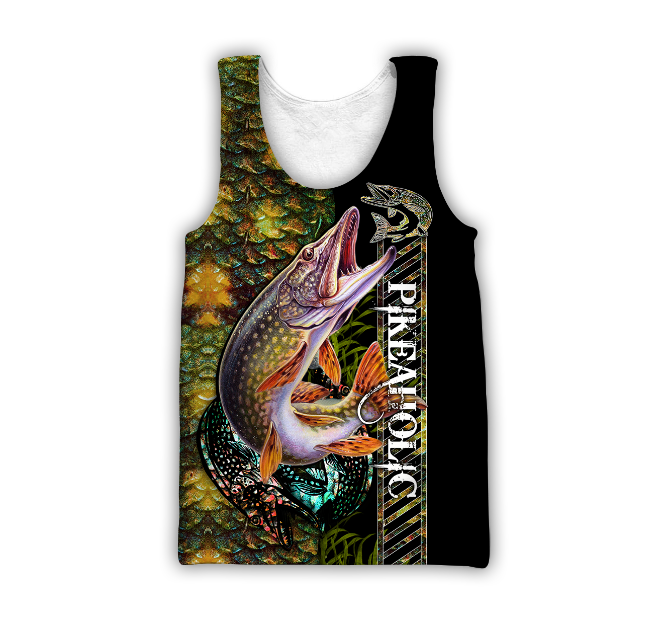 Fishaholic Northern Pike Fishing camo unisex 3d all over printed shirts