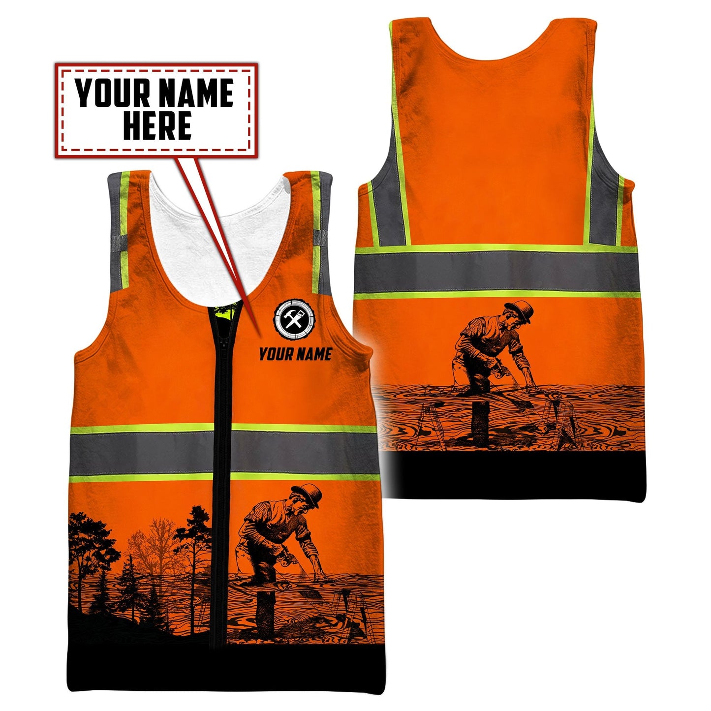 Personalized Name Carpenter 3D All Over Printed Unisex Shirts Safety