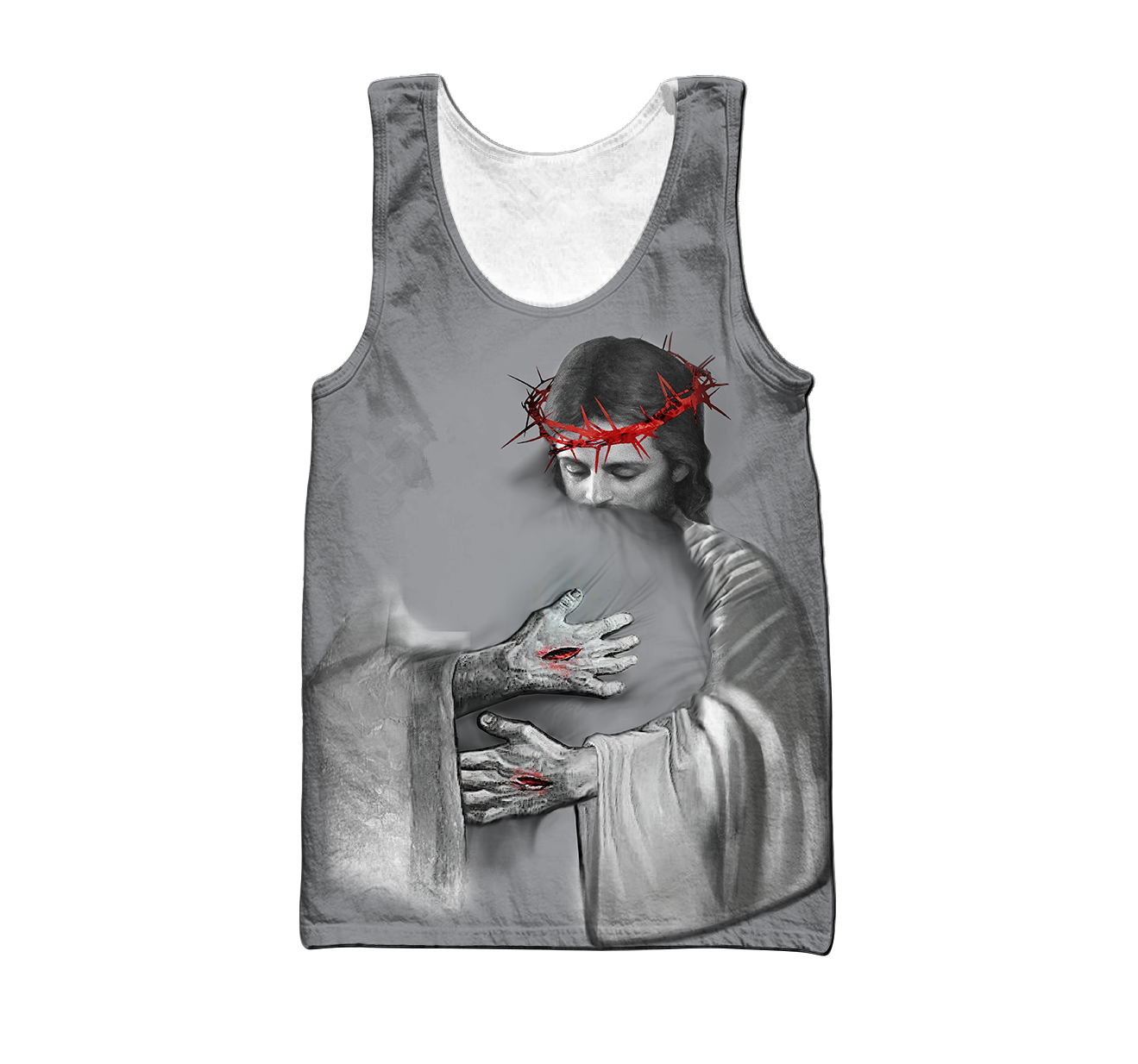 In the Arms of Lord v1 Grey Tone - Christian - 3D All Over Printed Style for Men and Women