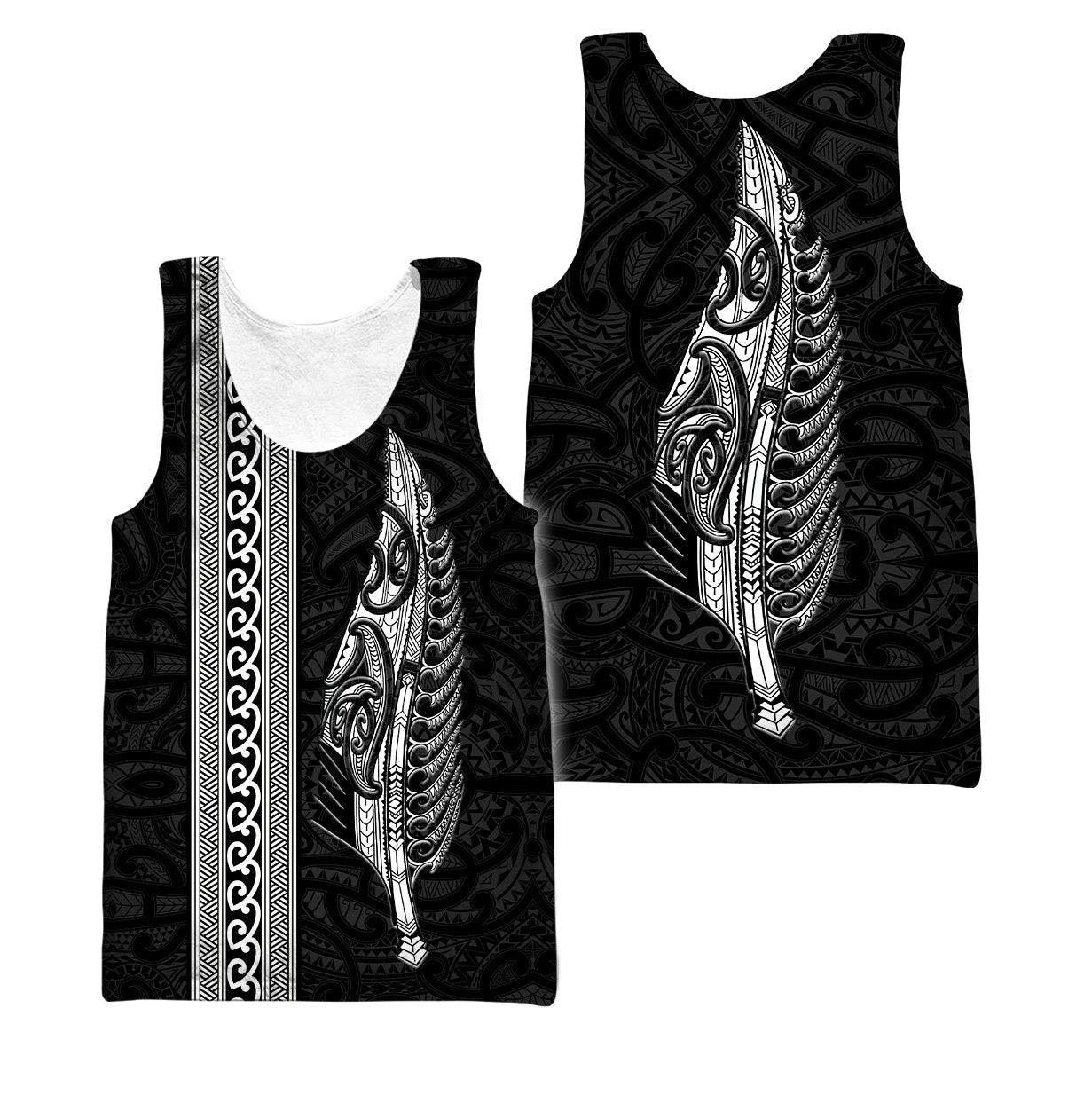 Maori Silver Fern White 3D Printed Unisex Shirts