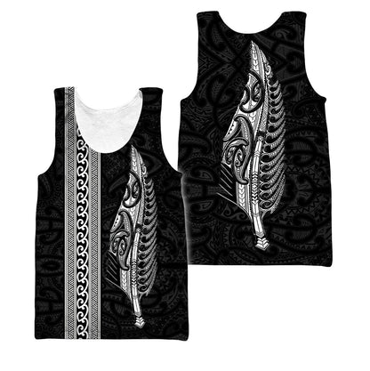 Maori Silver Fern White 3D Printed Unisex Shirts