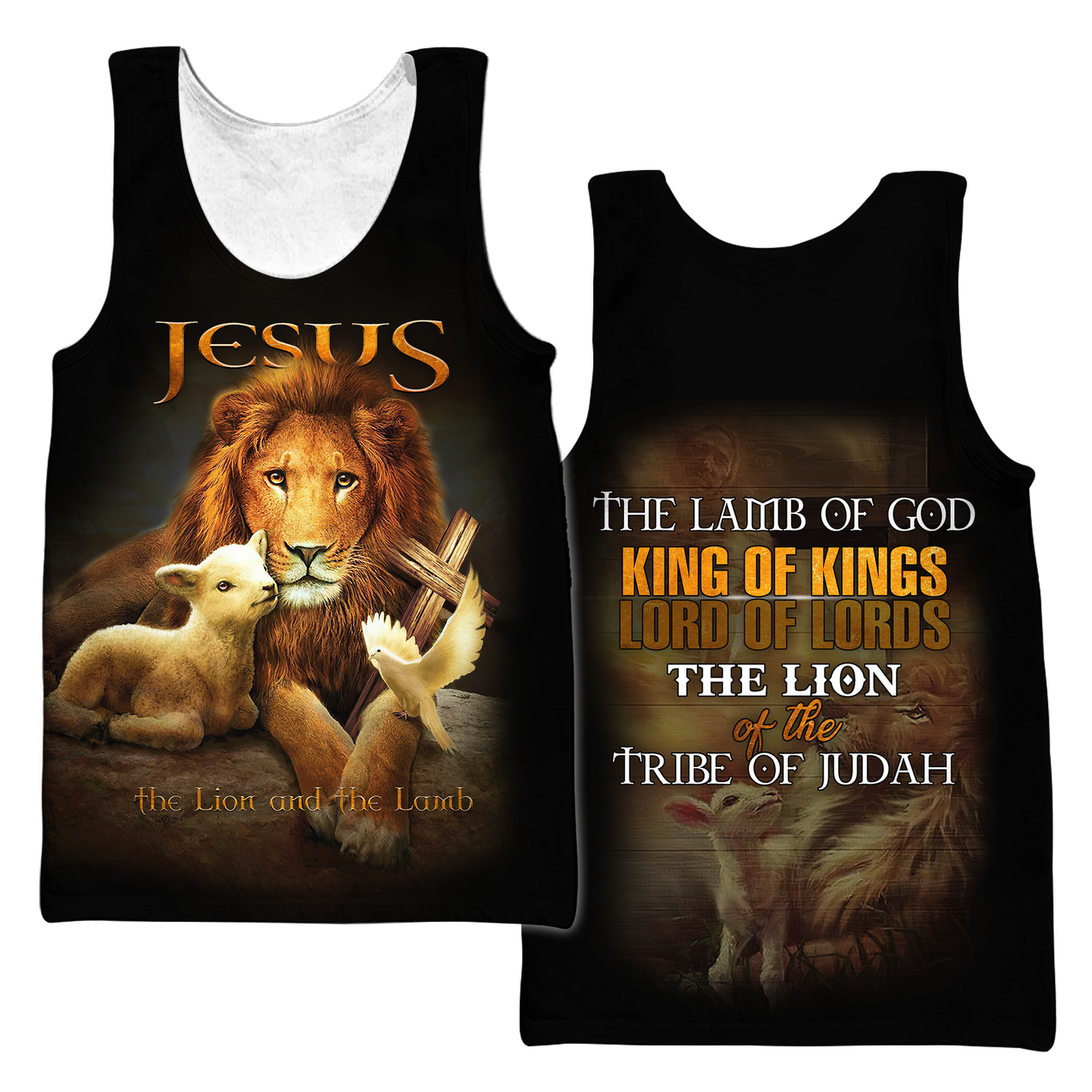 Jesus - The Lion And The Lamb 3D All Over Printed Shirts