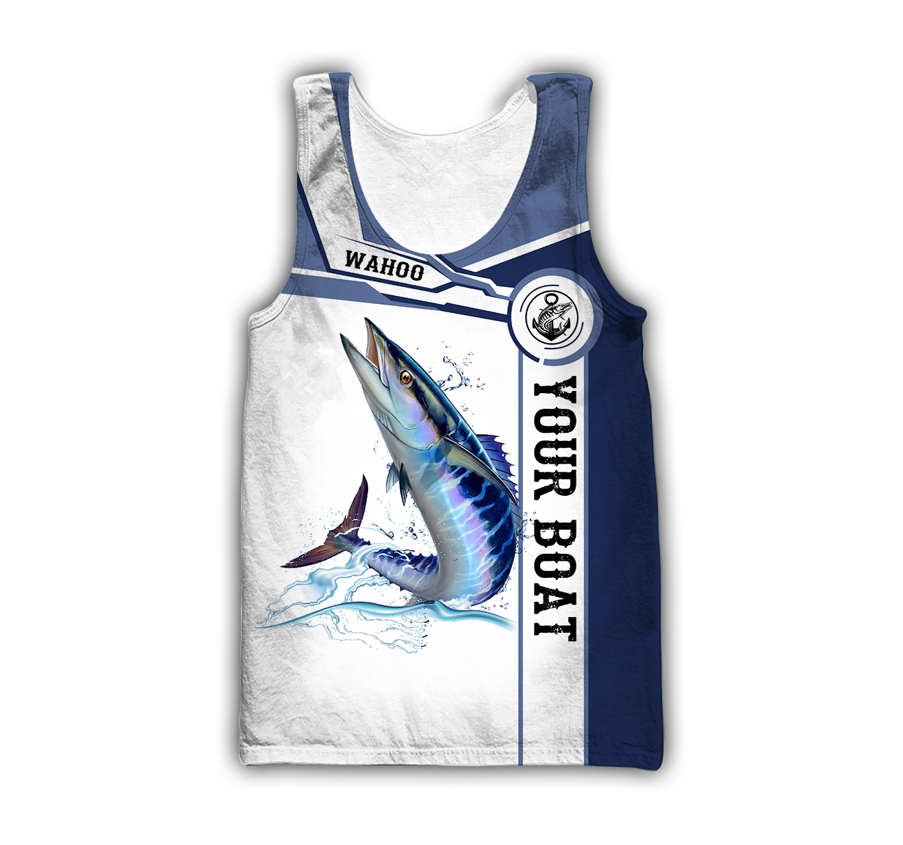 Custom name Wahoo fishing Catch and Release 3D Design print shirts