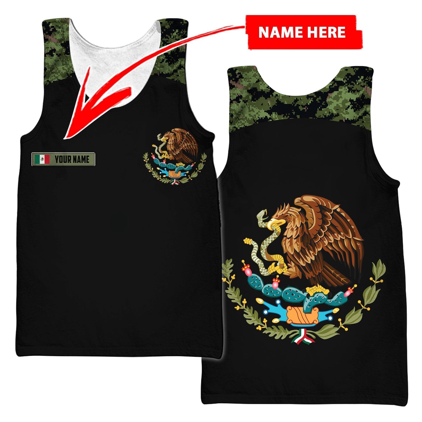 Mexico Coat Of Arms 3D All Over Printed Hoodie