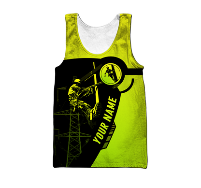 Electrician And Lineman Personalized Safety 3D All Over Printed Premium Unisex Hoodie ML