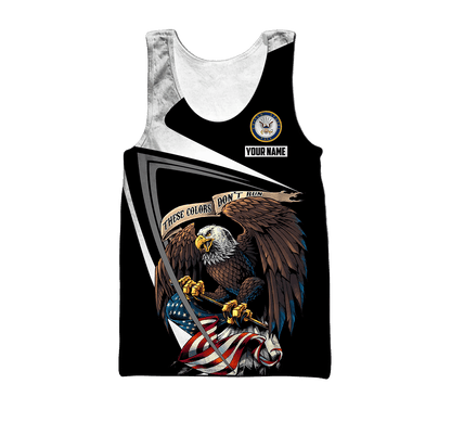 Custom name US Navy Veteran 3D printed shirts Proud Military