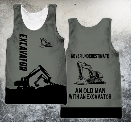 Personalized Excavator 3D All Over Printed Unisex Shirts For Men And Women