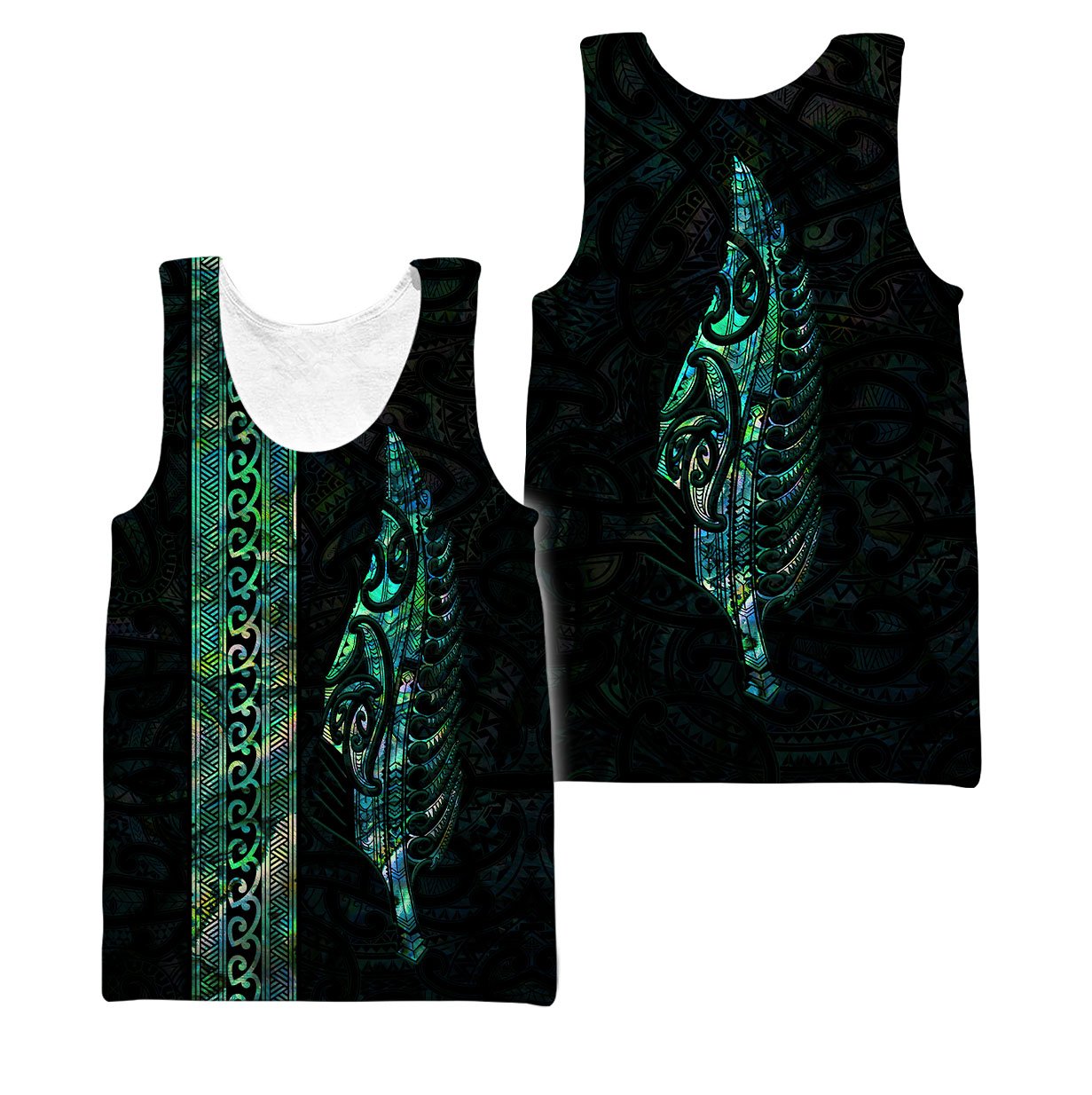 Maori Silver Fern Paua Shell 3D All Over Printed Unisex Shirts