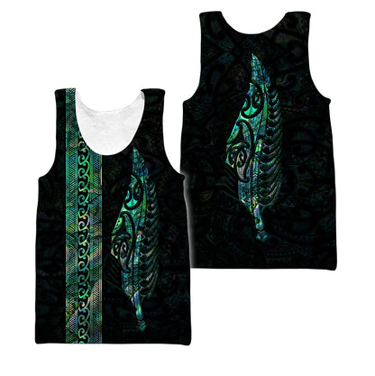Maori Silver Fern Paua Shell 3D All Over Printed Unisex Shirts