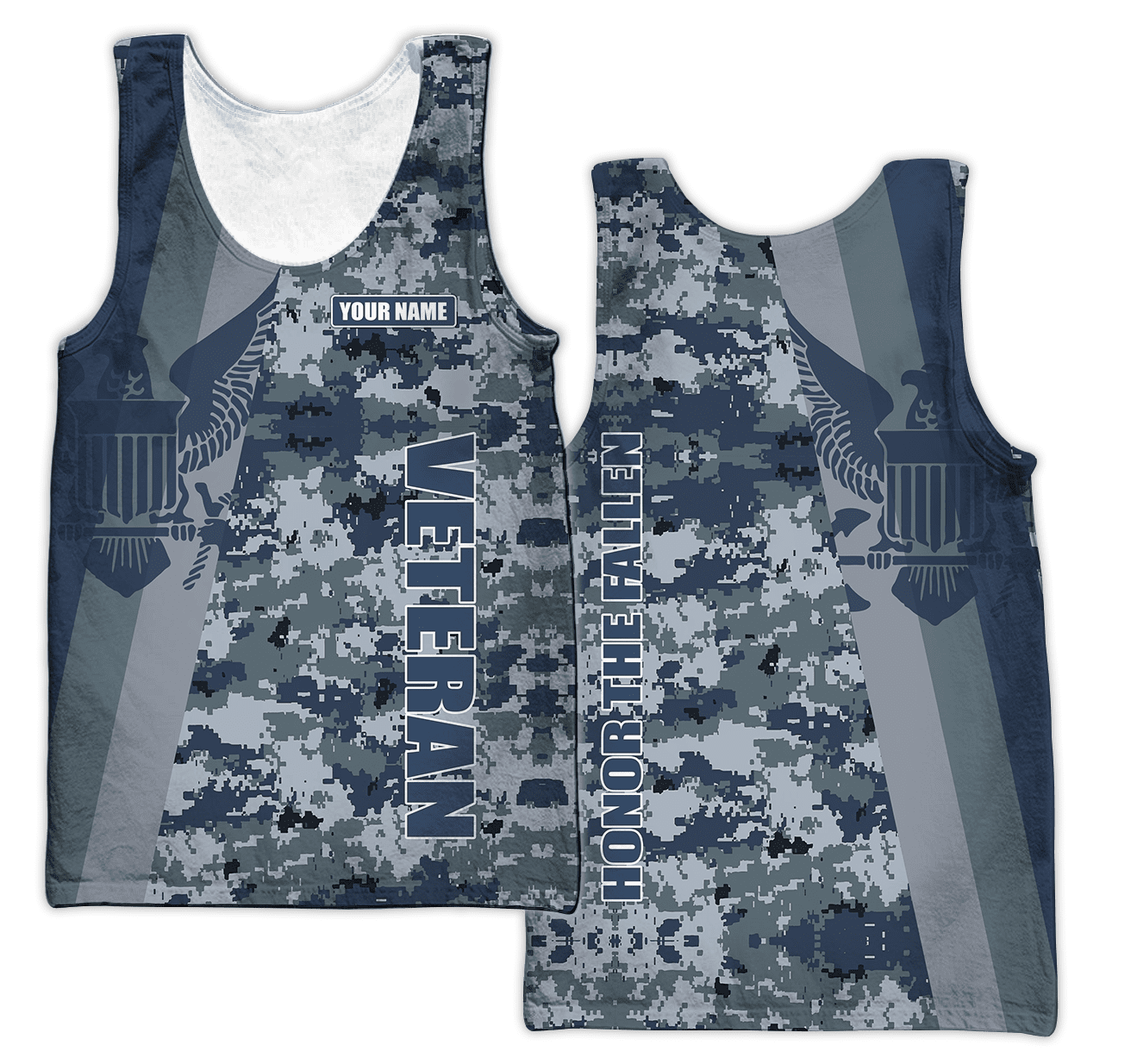 Custom name US Navy Veteran Camo 3d printed shirts Proud Military