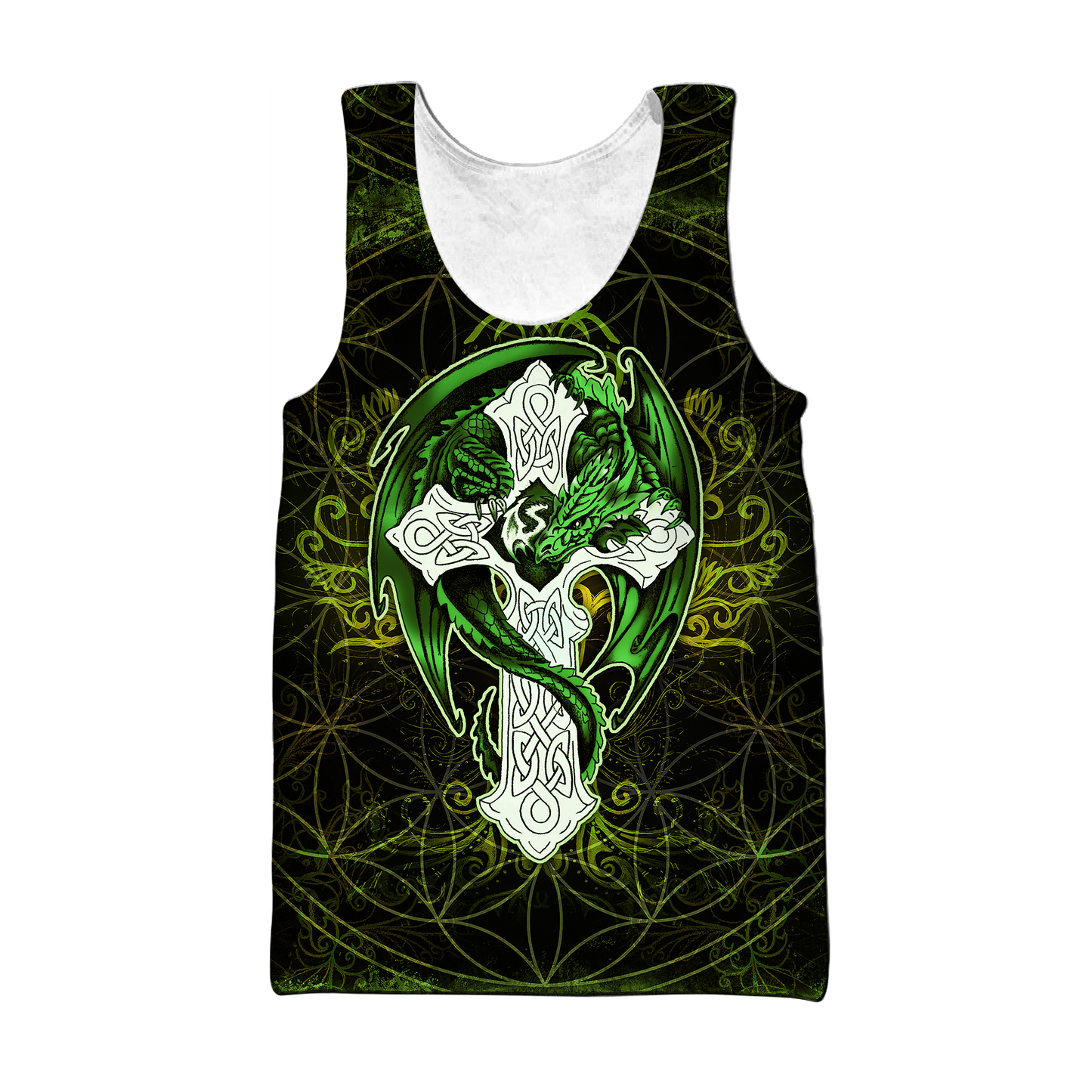 Celtic Dragon Cross Irish Saint Patrick's Day 3D All Over Printed Unisex Shirts TN